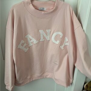 Fancy D boutique mockneck in pastel pink size M/L